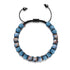 Jaspe bleu océanique | Bronze à canon | Bracelet Diffuseur Pierre de Lave